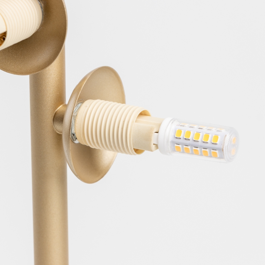 Brilagi - LED Настолна лампа MILLA 4xG9/3W/230V златист/бял