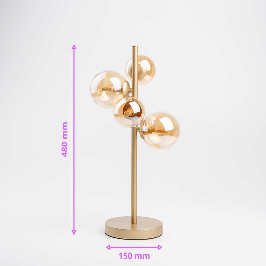 Brilagi - LED Настолна лампа MILLA 4xG9/3W/230V златист