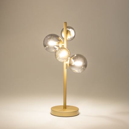 Brilagi - LED Настолна лампа MILLA 4xG9/3W/230V златист/опушен