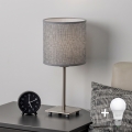Brilagi - LED настолна лампа NUBILA 1xE27/60W/230V сива
