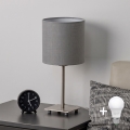 Brilagi - LED настолна лампа NUBILA 1xE27/60W/230V светлосива