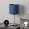 Brilagi - LED настолна лампа NUBILA 1xE27/60W/230V тъмносиня