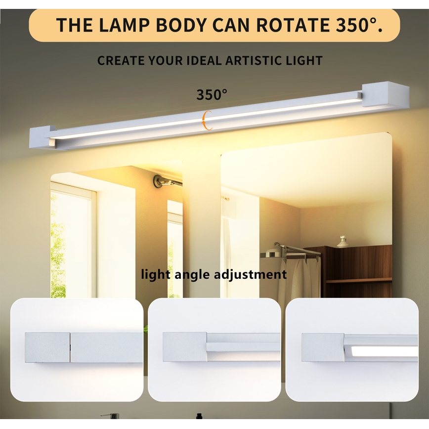Brilagi - LED осветление за огледало в банята AQUA LINE LED/36W/230V 120 см IP44 матов хром CRI 90