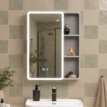 BRILAGI - LED огледален шкаф за баня с подсветка AVOLA SINGLE 55x70 см