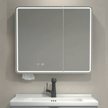BRILAGI - LED огледален шкаф за баня с подсветка NOTO DOUBLE 60x70 cm