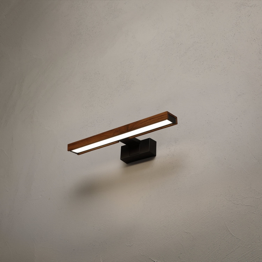 Brilagi - LED осветление за огледало за баня 3 в 1 WOODY MIRROR LED/8W/230V 40 см IP44 черно/дъб