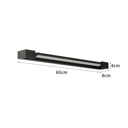 Brilagi - LED осветление за огледало за баня AQUA LINE LED/18W/230V 60 cm IP44 черно