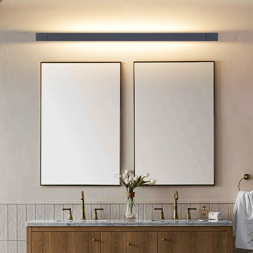 Brilagi - LED осветление за огледало за баня AQUA LINE LED/36W/230V 120 см IP44 черно CRI 90