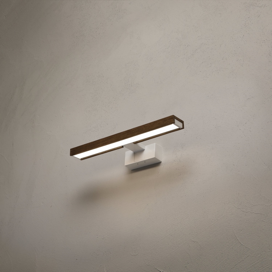 Brilagi - LED огледално осветление за баня WOODY MIRROR 3в1 LED/8W/230V 40 см IP44 бяло/дъб
