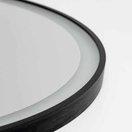 Brilagi - Димируемо LED огледало за баня с подгряване и подсветка ALU PRO LED, 18 W, 230 V, Ø 60 см, 3000/4000/6500 K, IP44, черно, CRI 90