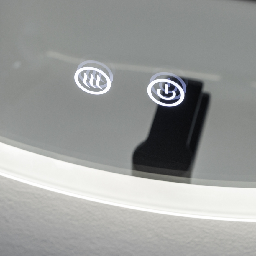 Brilagi - LED отопляемо огледало за баня CLARA ECO LED/12W/230V Ø 60 см IP44 CRI 90 димируемо + регулируема цветна температура (CCT)