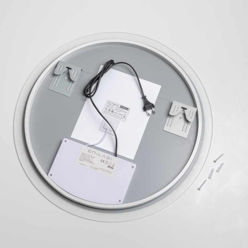 Brilagi - LED отопляемо огледало за баня CLARA ECO LED/12W/230V Ø 60 см IP44 CRI 90 димируемо + регулируема цветна температура (CCT)