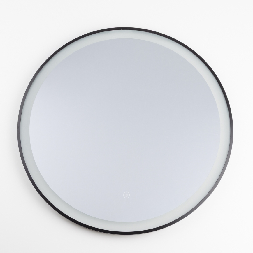 Brilagi - LED огледало за баня ASTI LED/19W/230V Ø 60 см, черно, IP44, CRI 90, димируемо + CCT