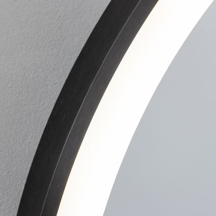 Brilagi - LED огледало за баня ASTI LED/19W/230V Ø 60 см, черно, IP44, CRI 90, димируемо + CCT