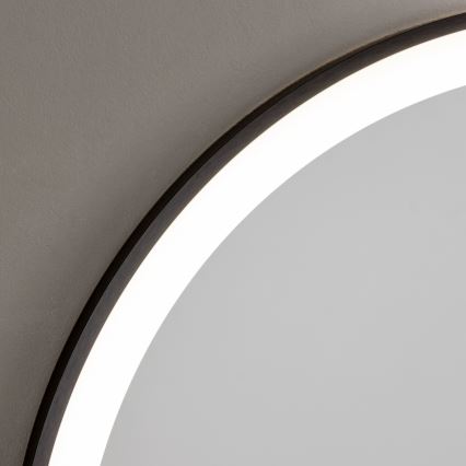 Brilagi - LED огледало за баня ASTI LED/19W/230V Ø 60 см, черно, IP44, CRI 90, димируемо + CCT