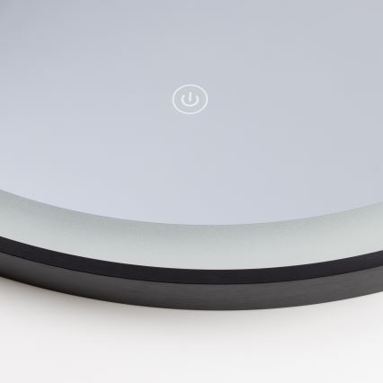 Brilagi - LED огледало за баня ASTI LED/19W/230V Ø 60 см, черно, IP44, CRI 90, димируемо + CCT