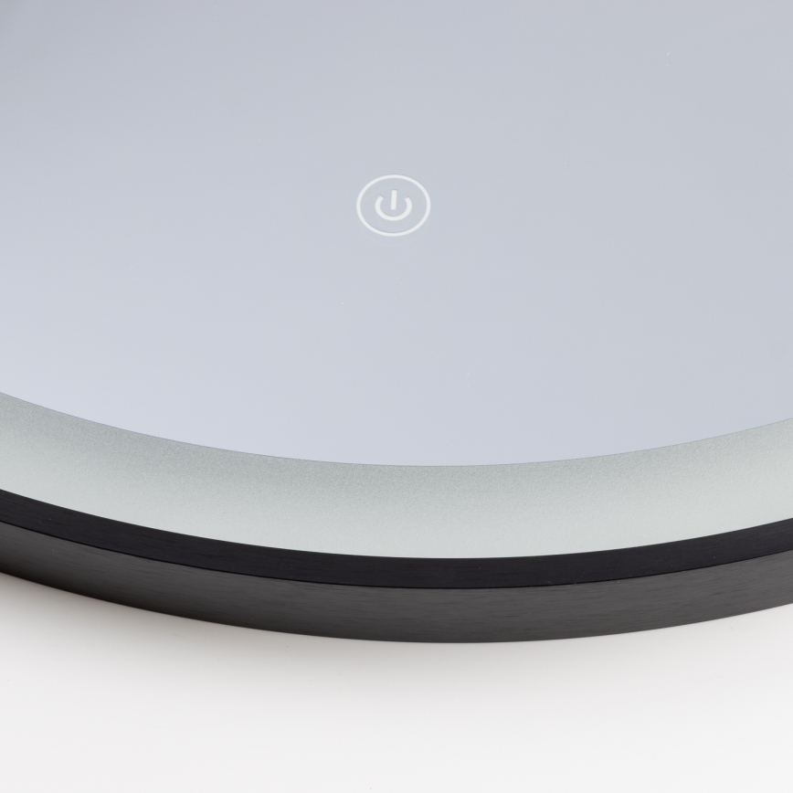 Brilagi - LED огледало за баня ASTI LED/19W/230V Ø 60 см, черно, IP44, CRI 90, димируемо + CCT