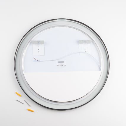 Brilagi - LED огледало за баня ASTI LED/19W/230V Ø 60 см, черно, IP44, CRI 90, димируемо + CCT