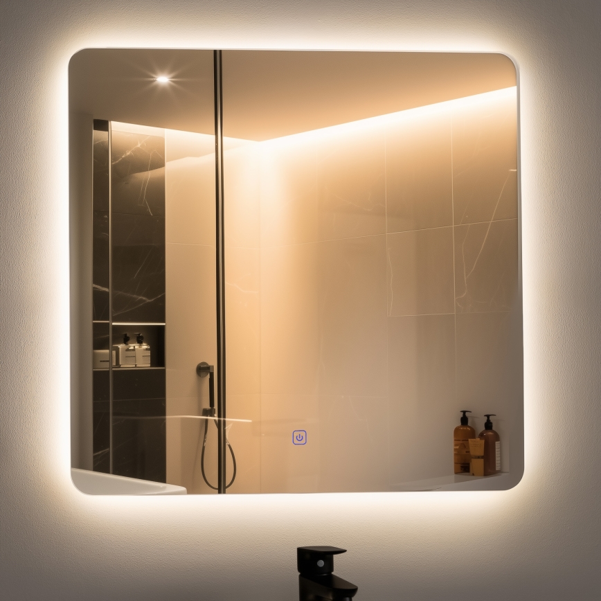 Brilagi - LED огледало за баня COMO LED/24W/230V 60x60 cm IP44 CRI 90 димируемо + CCT