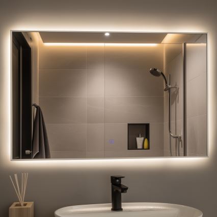 Brilagi - LED огледало за баня DESIO LED/30W/230V, 60x90 см, сребристо, IP44, CRI 90, димируемо + CCT
