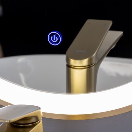 Brilagi - LED огледало за баня ERBA LED/25W/230V 50x80 cm златисто IP44 CRI 90 димируемо + CCT