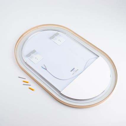 Brilagi - LED огледало за баня ERBA LED/25W/230V 50x80 cm златисто IP44 CRI 90 димируемо + CCT