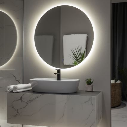 Brilagi - LED огледало за баня LUNA LED/26W/230V, диаметър 80 см, IP44, CRI 90, димируемо + CCT