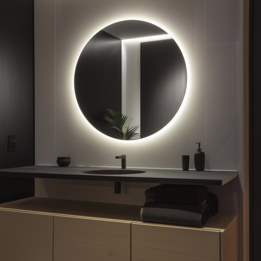 Brilagi - LED огледало за баня LUNA LED/32W/230V Ø 100 см IP44 CRI 90 димируемо +CCT