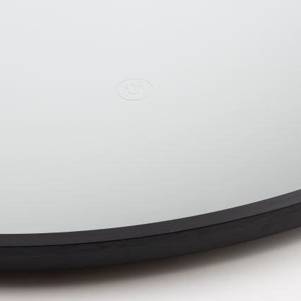 Brilagi - LED огледало за баня NOVARA LED/19W/230V Ø 60 см черно IP44 CRI 90 димируемо + CCT