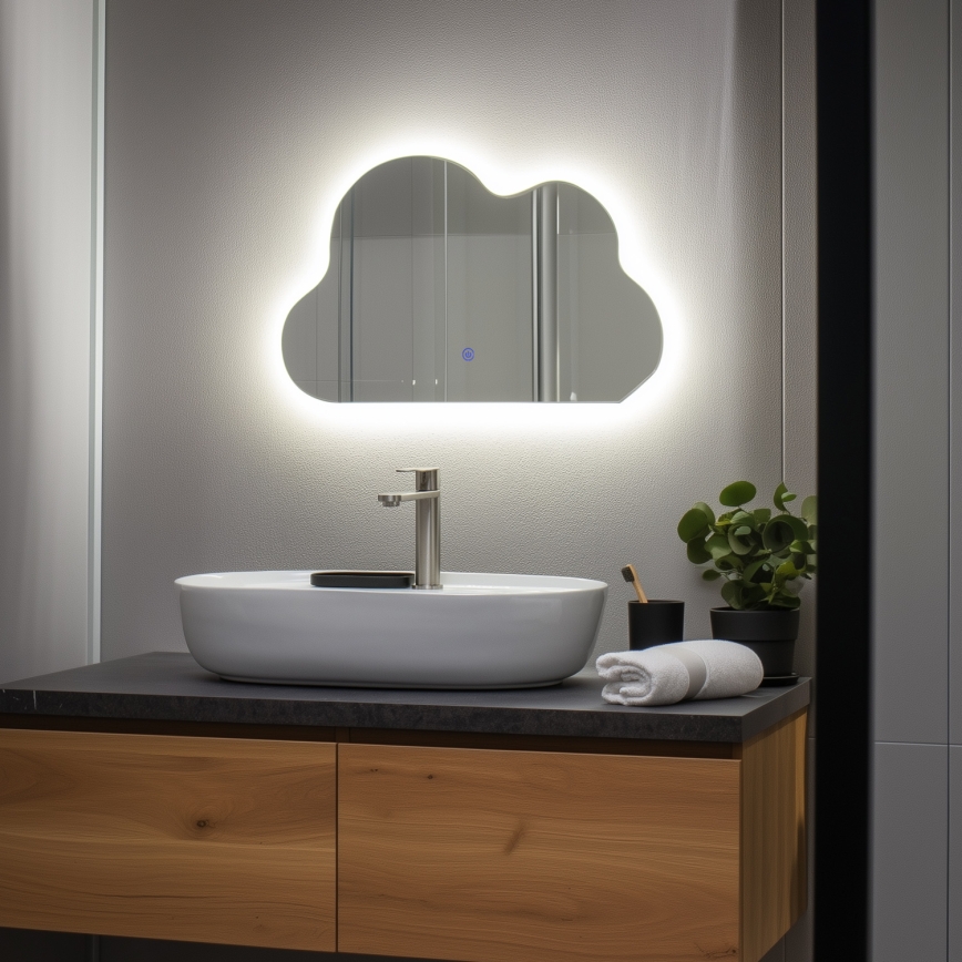 Brilagi - LED огледало за баня NUVOLA LED/19W/230V 37x60 cm IP44 CRI 90 димируемо + CCT