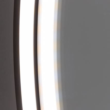 Brilagi - LED огледало за баня PALANZO LED/19W/230V Ø 60 см черно IP44 CRI 90 димируемо + CCT