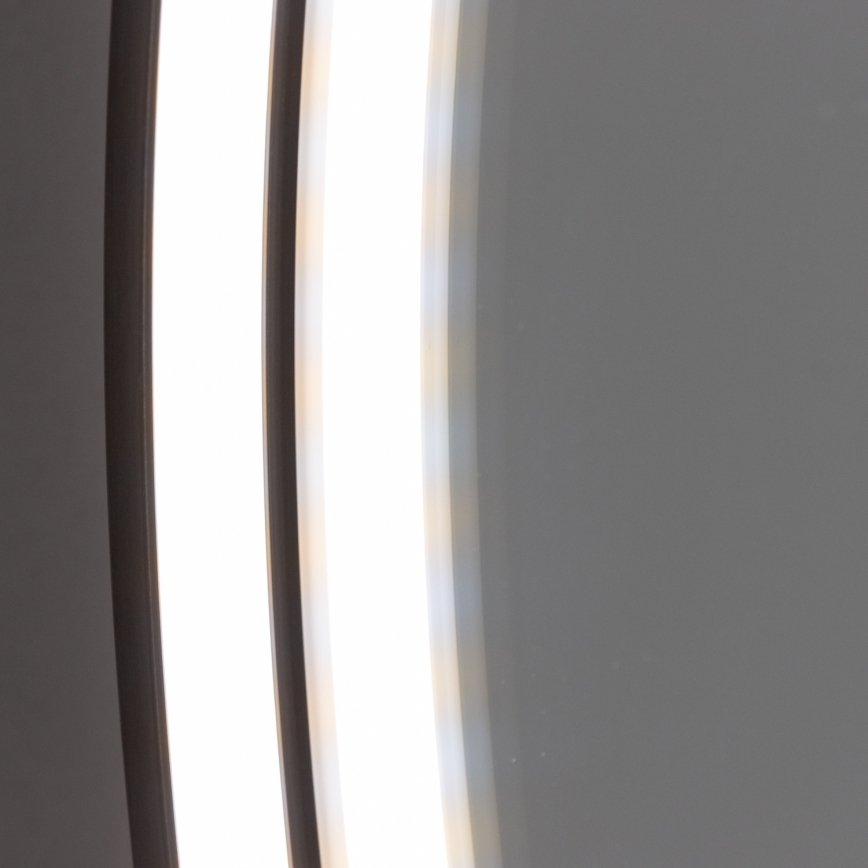 Brilagi - LED огледало за баня PALANZO LED/19W/230V Ø 60 см черно IP44 CRI 90 димируемо + CCT