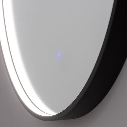 Brilagi - LED огледало за баня PALANZO LED/19W/230V Ø 60 см черно IP44 CRI 90 димируемо + CCT