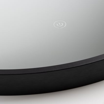 Brilagi - LED огледало за баня PALANZO LED/19W/230V Ø 60 см черно IP44 CRI 90 димируемо + CCT