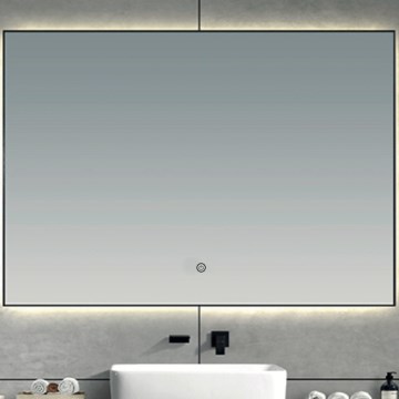 Brilagi - LED огледало за баня SUELLO, LED/28W/230V, 60x80 см, черно, IP44, CRI 90, димируемо + CCT