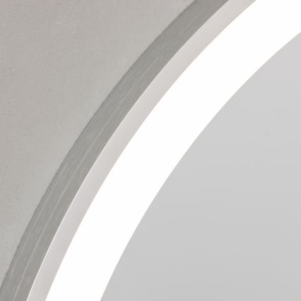 Brilagi - LED огледало за баня TORINO LED/19W/230V Ø 60 см в сребрист цвят IP44 CRI 90 димируемо + регулируема цветна температура (CCT)