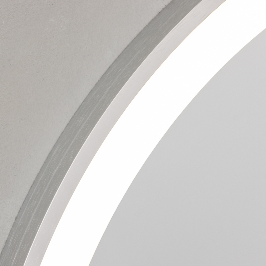 Brilagi - LED огледало за баня TORINO LED/19W/230V Ø 60 см в сребрист цвят IP44 CRI 90 димируемо + регулируема цветна температура (CCT)