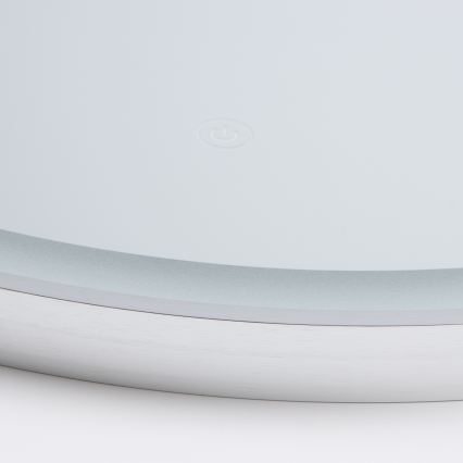 Brilagi - LED огледало за баня TORINO LED/19W/230V Ø 60 см в сребрист цвят IP44 CRI 90 димируемо + регулируема цветна температура (CCT)