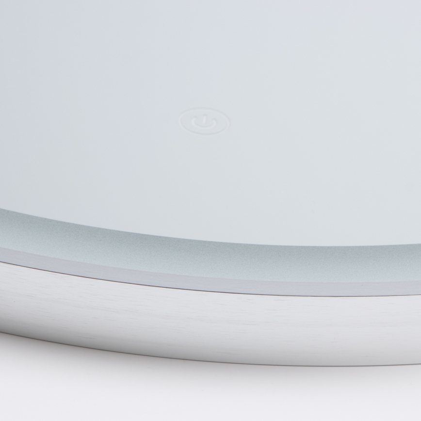 Brilagi - LED огледало за баня TORINO LED/19W/230V Ø 60 см в сребрист цвят IP44 CRI 90 димируемо + регулируема цветна температура (CCT)