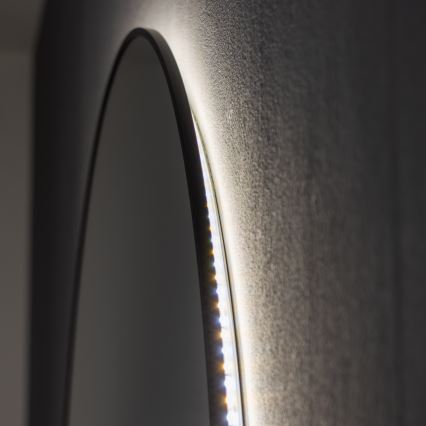 Brilagi - LED огледало за баня VENA BLACK LED/26W/230V Ø 80 cm IP44 CRI 90 димируемо + CCT