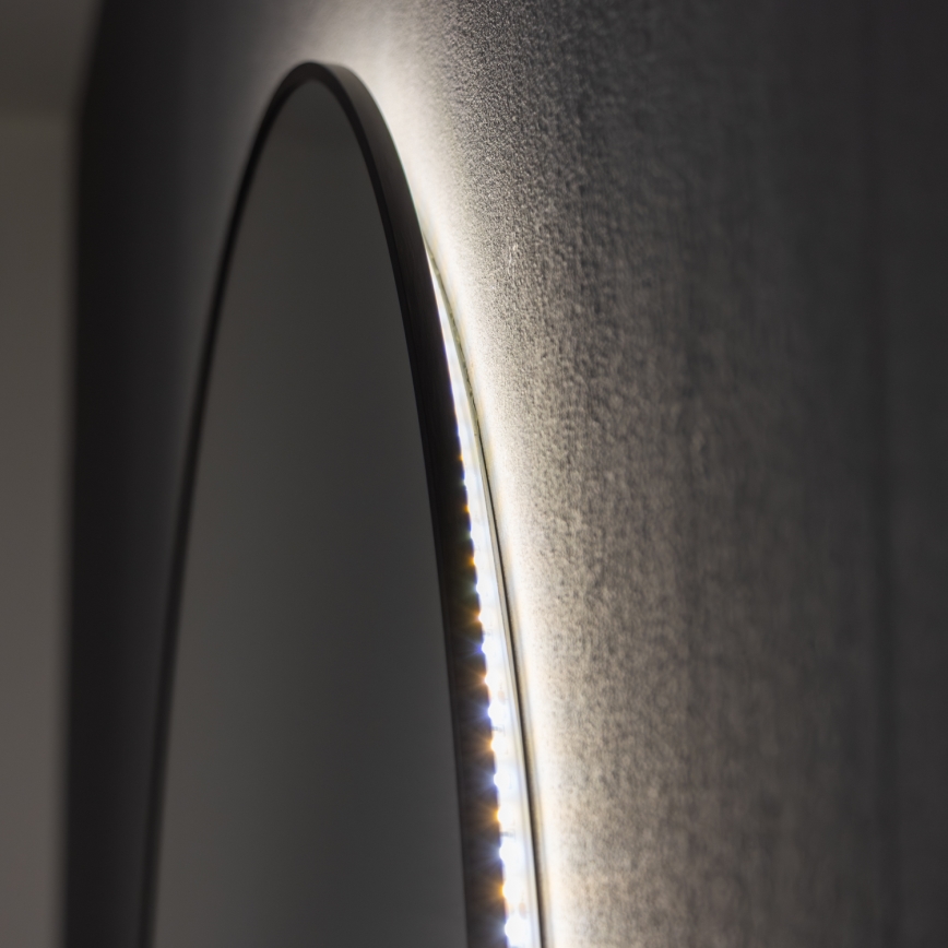 Brilagi - LED огледало за баня VENA BLACK LED/26W/230V Ø 80 cm IP44 CRI 90 димируемо + CCT