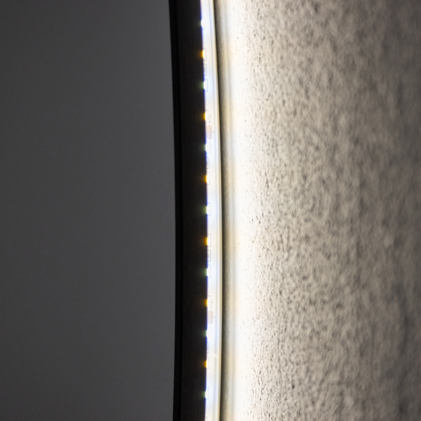 Brilagi - LED огледало за баня VENA BLACK LED/26W/230V Ø 80 cm IP44 CRI 90 димируемо + CCT