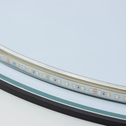 Brilagi - LED огледало за баня VENA BLACK LED/26W/230V Ø 80 cm IP44 CRI 90 димируемо + CCT