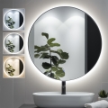 BRILAGI - LED огледало за баня VENA BLACK LED/26W/230V Ø 80 cm IP44 CRI 90 димируемо + CCT