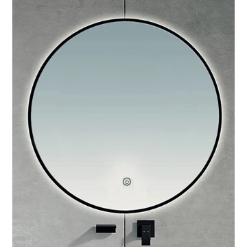 Brilagi - LED огледало за баня VENA BLACK LED/26W/230V Ø 80 cm IP44 CRI 90 димируемо + CCT