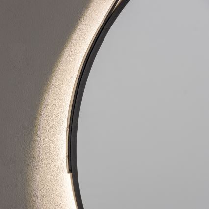 Brilagi - LED огледало за баня VERESE LED/19W/230V, Ø 60 см, черно, IP44, CRI 90, димируемо + CCT