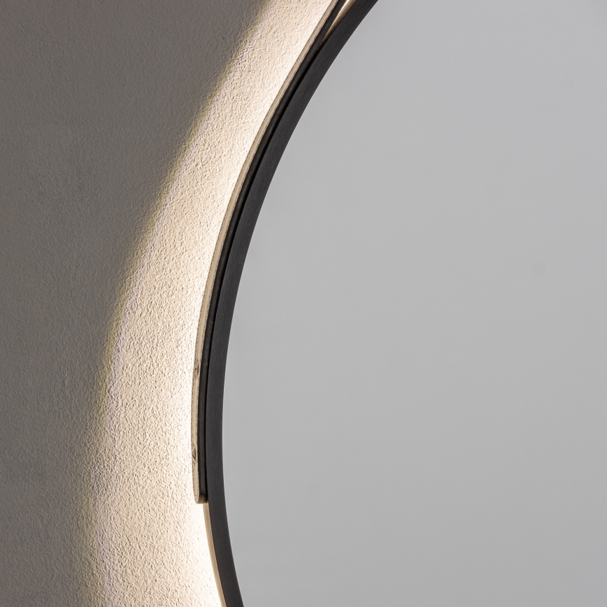 Brilagi - LED огледало за баня VERESE LED/19W/230V, Ø 60 см, черно, IP44, CRI 90, димируемо + CCT