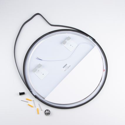 Brilagi - LED огледало за баня VERESE LED/19W/230V, Ø 60 см, черно, IP44, CRI 90, димируемо + CCT