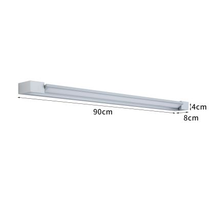 Brilagi - LED огледално осветление за баня AQUA LINE LED/24W/230V 90 см IP44 матов хром