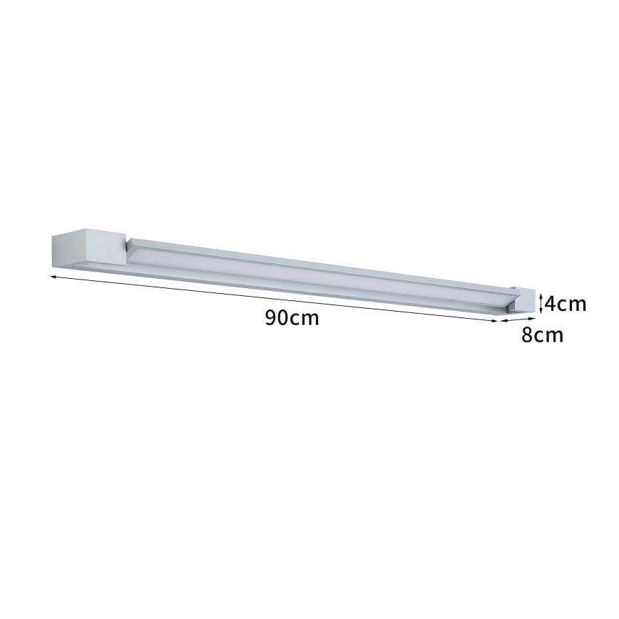 Brilagi - LED огледално осветление за баня AQUA LINE LED/24W/230V 90 см IP44 матов хром